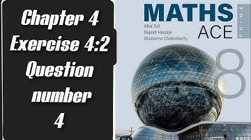 Math ace prime class 8th chapter 4 Exercise 4.2 Questions number 4 #Pearson#mathaceprime #bindasshub