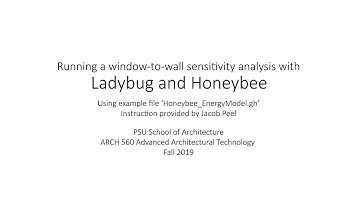PSU ARC 560 - Window-to-Wall Sensitivity Analysis using Ladybug and Honeybee