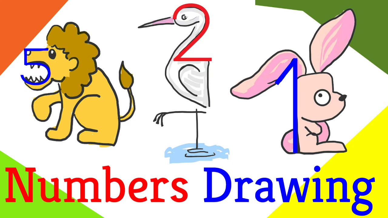 Animal Drawing using Numbers - YouTube