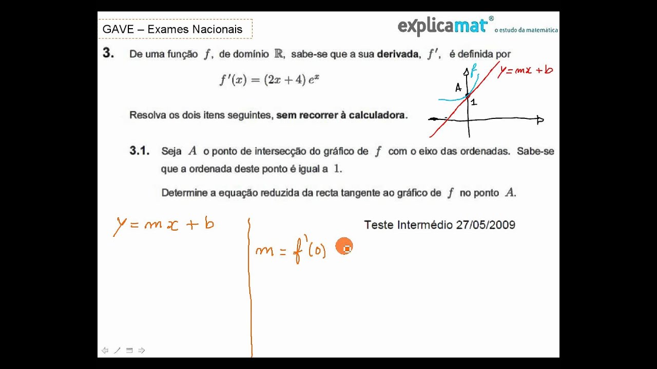 Derivadas Recta Tangente Matematica 12 º Ano Youtube Derivadas Recta Tangente Matematica 12 º Ano Youtube