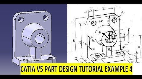 Catia Part Design Tutorial For Beginners and Engineers Example 4