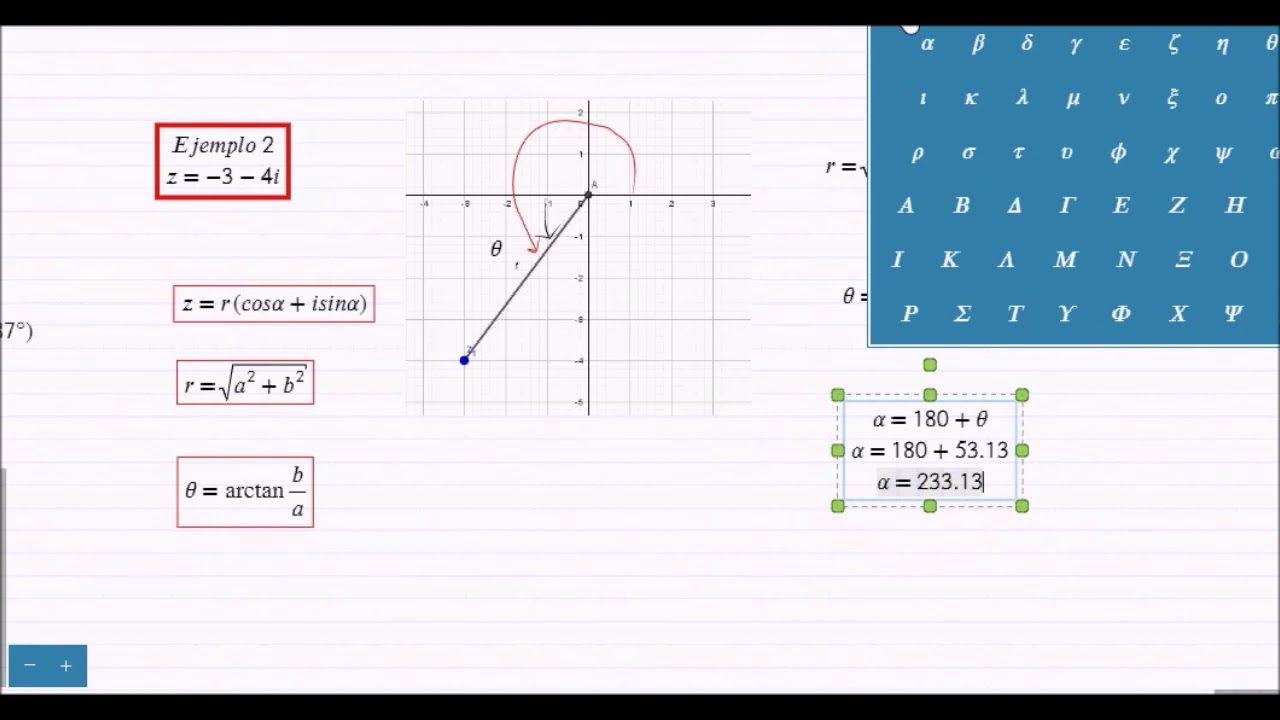 Numeros Complejos Rectangular A Polar Cuadrantes 2 3 Y 4 Youtube