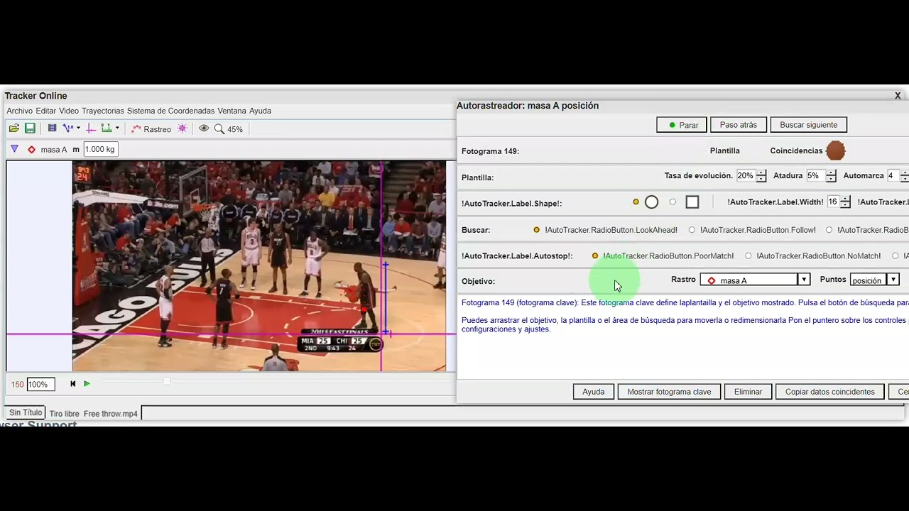 Uso del Software Tracker Online para rastreo de trayectorias - YouTube