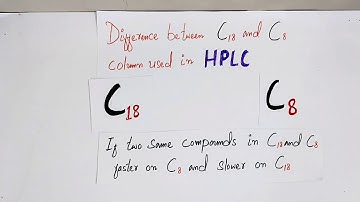 Difference between C18 and C8 Column used in HPLC