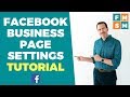 Facebook Business Page Settings Tutorial