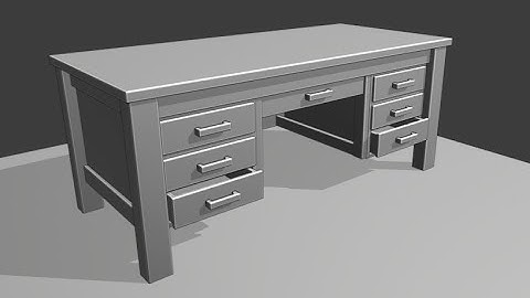 BLENDER 2.8: Modeling a Subway Scene: Part 19 (Desk)