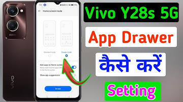 Vivo Y28s 5g me app drawer kaise kare / how to app drawer in vivo y28s 5g mobile me ?