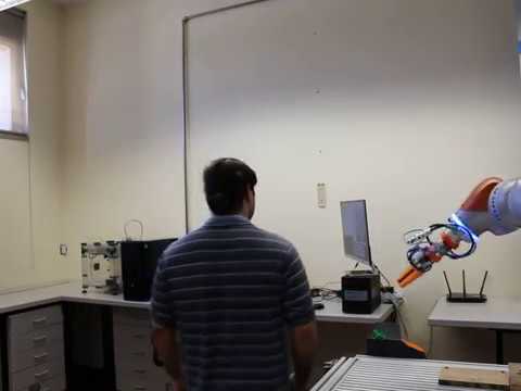 Collision avoidance, KUKA iiwa test 3