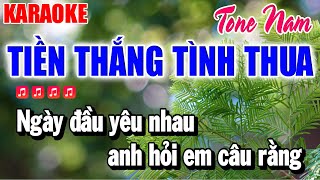 Karaoke Tiền Thắng Tình Thua Tone Nam | Beat Mới 2024 | Organ Thanh Duy