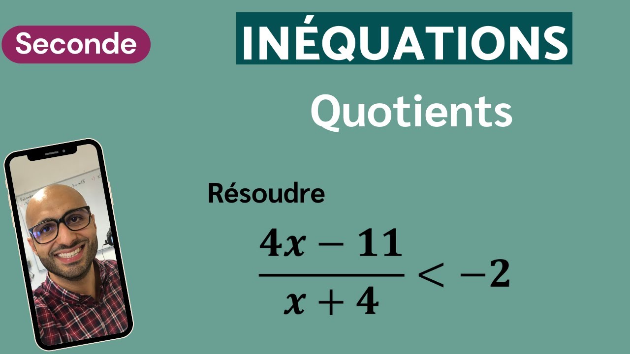 INÉQUATION QUOTIENT - Tableau de signes