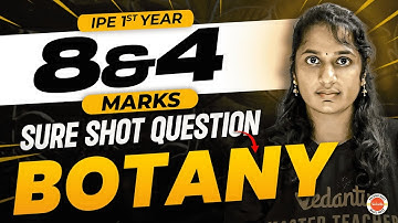 🌿 Must-Prepare 4 & 8 Marks Questions for Inter 1st Year Botany | IPE + NEET 2025 Success Guide!