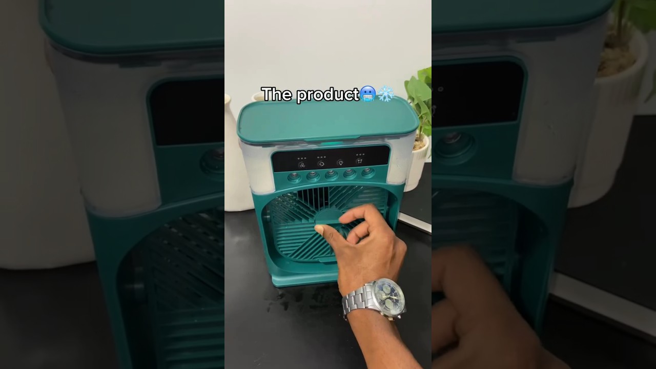 Mini Air Cooler Fan | Humidifier + LED Light + AC Function!