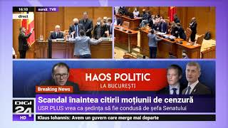 Scandal în Parlament - Plângere penală pentru huliganism și se solicită demisia președintei Senatului 1 video