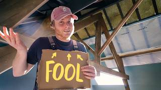 Fool thinks he can renovate… (Until the ladder fell)