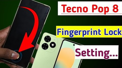 Tecno pop 8 me fingerprint lock kaise lagaye/how to display fingerprint lock in tecno pop 8 mobile