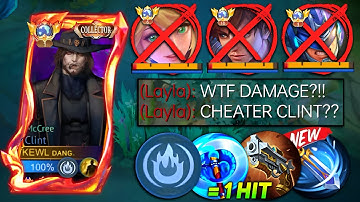 FINALLY!! TRY THIS NEW CLINT HIGH DAMAGE 1 HIT BUILD 2025!! ( insane damage💀 ) - MLBB