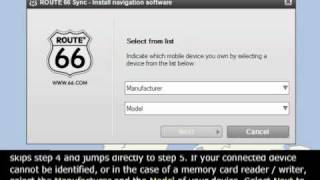 4. ROUTE 66 Sync - Installing the navigation software on a mobile phone screenshot 2