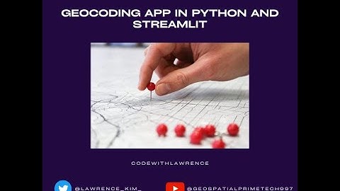 Geocoding app in Python and Streamlit