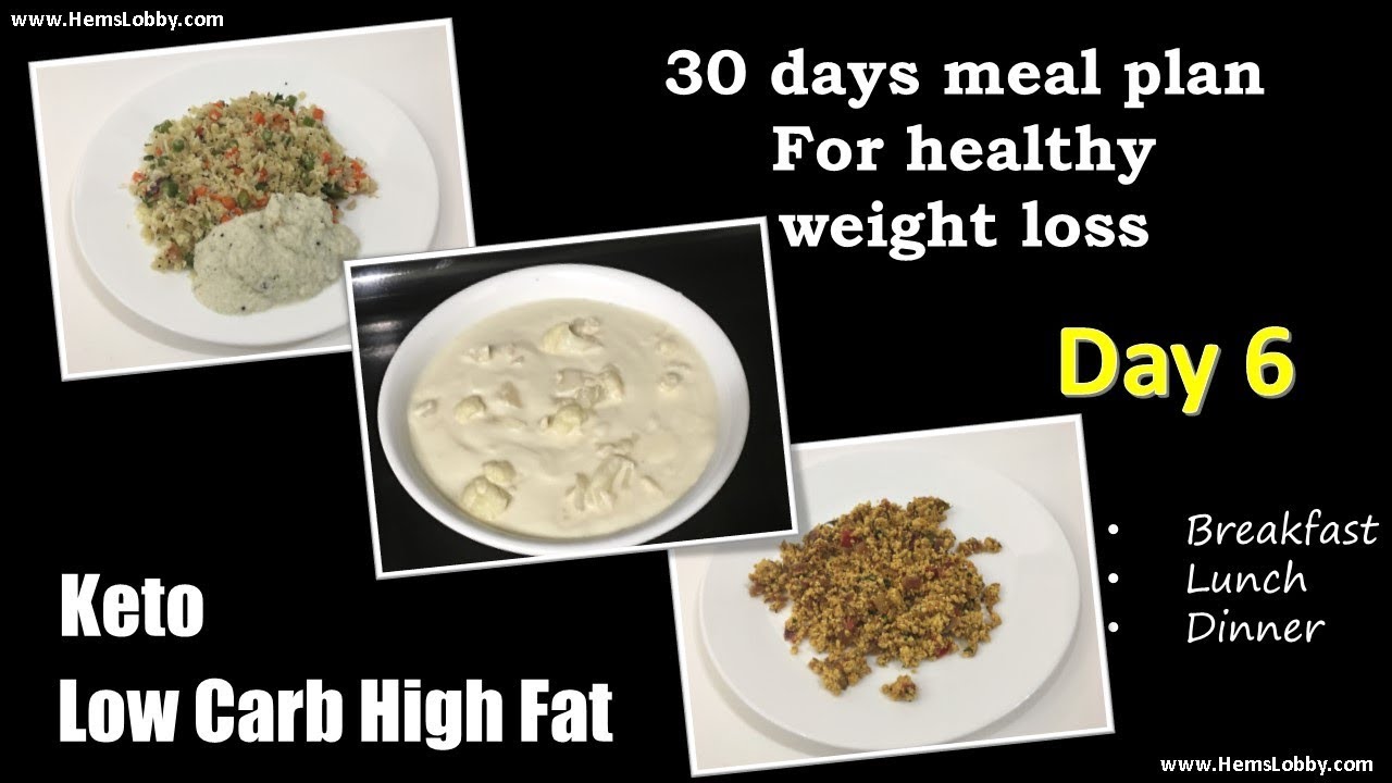 Low Carb High Fat Indian Diet Chart