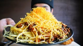 Cheesy Chili Spaghetti - MUKBANG