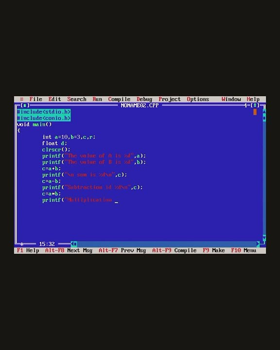 Addition Subtraction Multiplication Division Remainder program in C ...