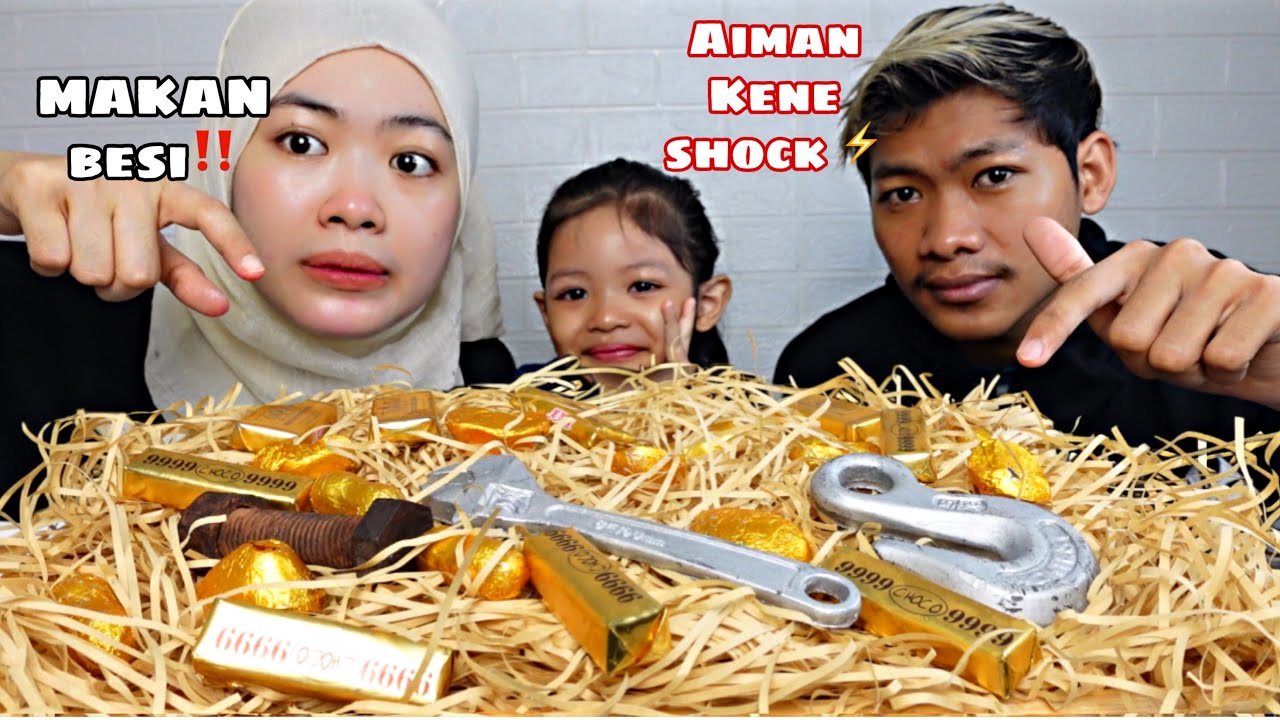 NASEB TAK PATAH GIGI MAKAN BESI,AIMAN KENE SHOCK⚡️‼️ #mukbangmalaysia #funny #eatingshow