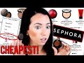 USING THE CHEAPEST LOWEST PRICED MAKEUP ON SEPHORA! $5?!