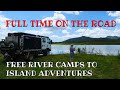 Full Time Travel Travel Truck & Caravan, Free River Camps & Island Adventure begins @WikiCamps EP.89