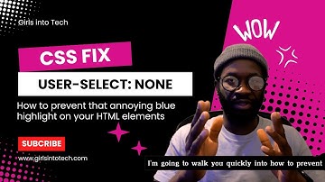 How to prevent blue highlight on your HTML elements - Disabling User select with CSS