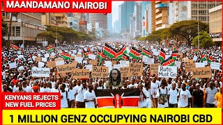 happening now! 1 million GEN-Z occupying Nairobi CBD chanting Ruto must go, current situation now