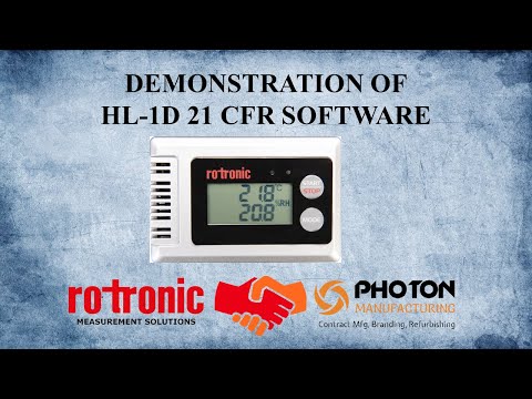 Rotronic HL 1D 21 CFR Validation Software Demonstration. More Info: +91-70137 88695