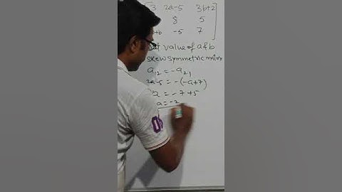 questions based on skew symmetric matrix