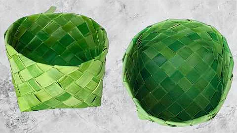 New Types Coconut Leaf Basket /  How To Make Basket Palm Leaf #theskillsarts