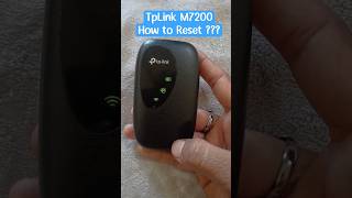 TpLink MiFi Wifi Hotspot M7200 all sim working dongle Reset at Home