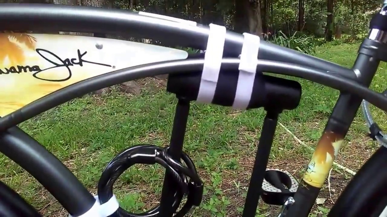 diy bike lock mount