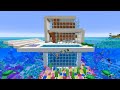 MODERN WATER HOUSE BUILD CHALLENGE in Minecraft