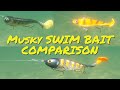 The best musky swim baits underwater footage throwdown