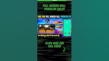 How To Solve Full Screen Call Problem In Free Fire | Free Fire Full Screen Incoming Call Problem