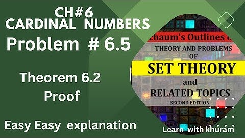 Problem # 6.5 | Set Theory | Chapter 6 | Cardinal Numbers | BS Mathematics | ull Solution Urdu/Hindi