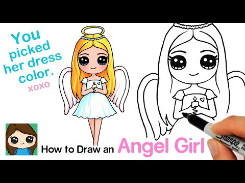 Video: How To Draw An Angel Girl