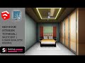 SKETCHUP INTERIOR DESIGN BEDROOM TUTORIAL - 1 || LUMION INTERIOR RENDER SKETCHUP || #REALISTIC