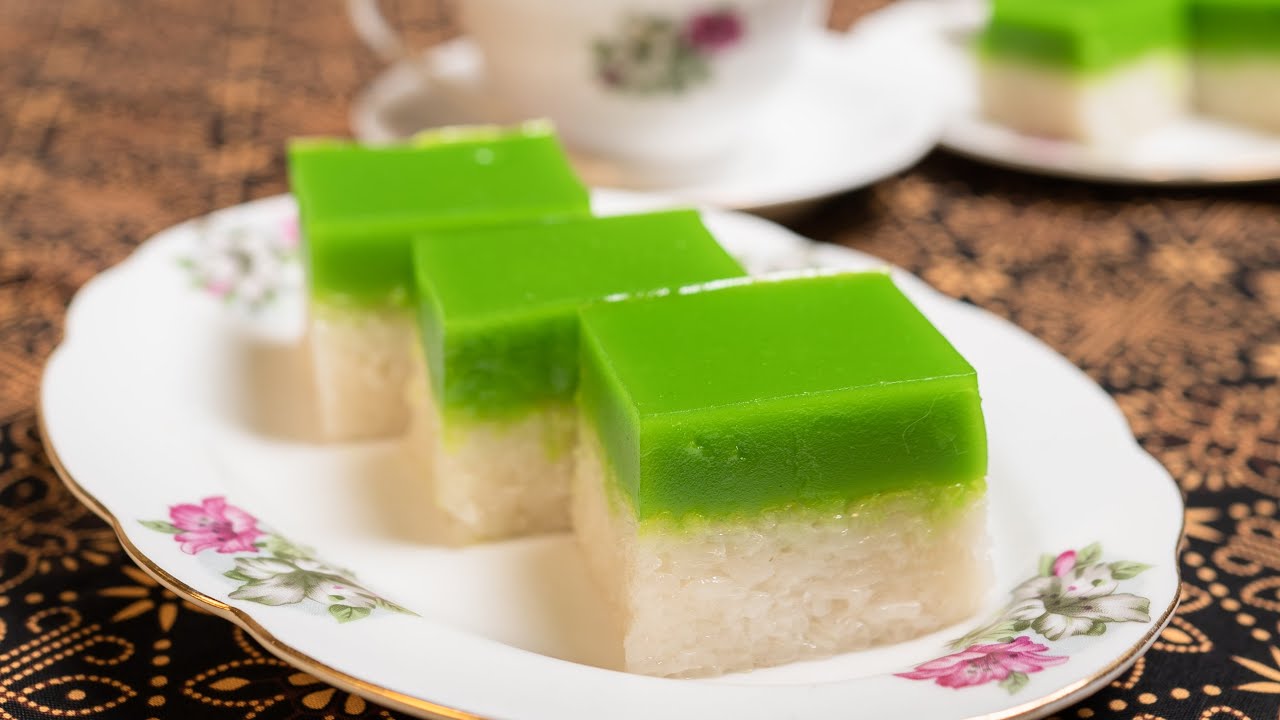 Kuih Seri Muka | Puteri Salat | Kue Talam Ketan Pandan