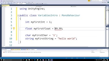 C# Programming with Unity Part 1 - Variables