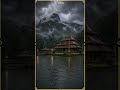Soothing rain sound | Close your eyes and relax at the Lake Temple