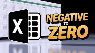 How to Convert negative numbers to zero in Excel