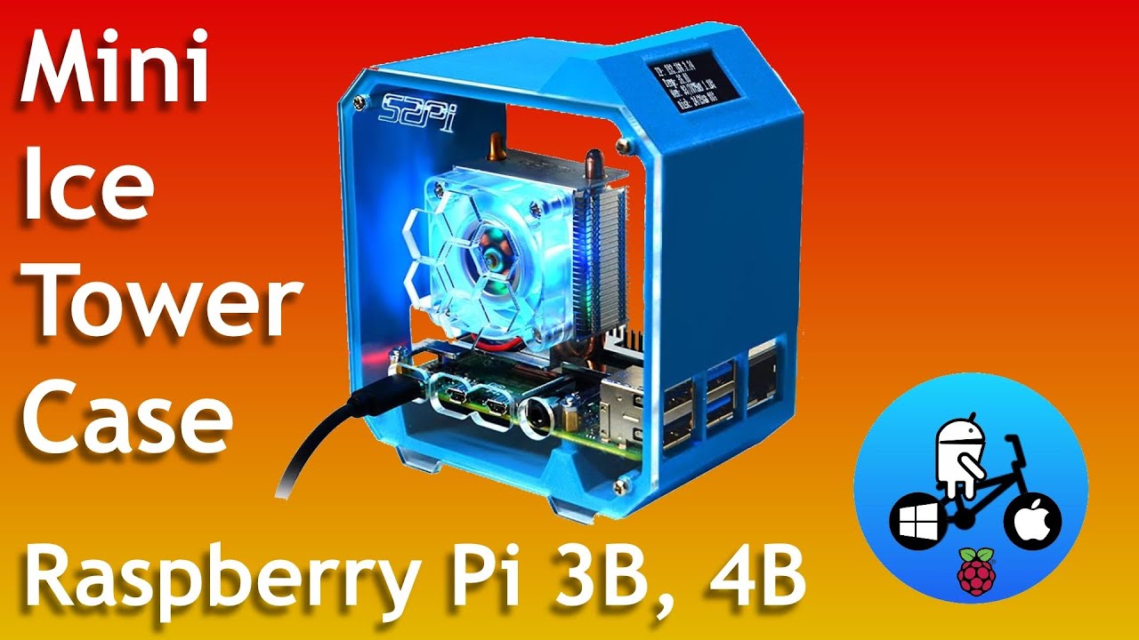 3D printed ice cooler case with Oled. Raspberry Pi 3B+, Pi 4B. 52Pi GeeePi. - YouTube