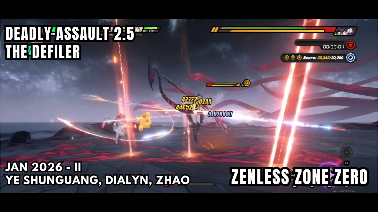 [Zenless Zone Zero Deadly Assault] The Defiler - Jan 2026 - New DA 2.5 - S Rank Ye Shunguang Dialyn