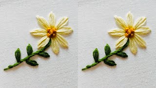 Most beautiful Lazy Daisy stitch tutorial how to start embroidery design