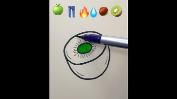 🍏🌀🔥satisfying💧🌰🥝 creative drawing #art #satisfyingvideo #satisfying #video #viral #creative #shorts