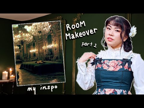Making Chateau Walls in my Dark Academia Room | Sewing Studio Makeover Part 2 | Winter feels